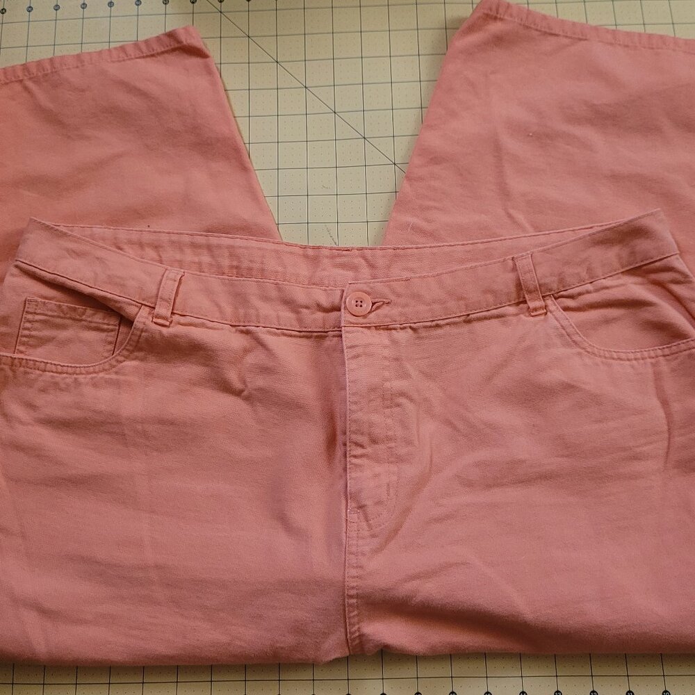 Bill Blass Melon Color Cotton Capris Plus Size 22W